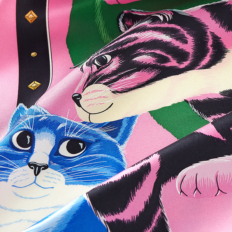 Chat Chat Chat scarf 70 | Hermès USA